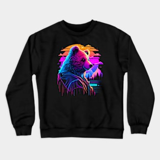 Vaporwave Bear Crewneck Sweatshirt